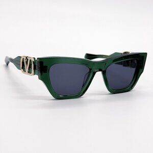 NEW VALENTINO SUNGLASSES VLS-166D GREEN WOMEN CAT EYE EYEWEAR